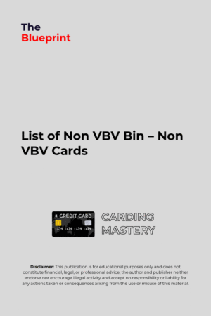 Carding Mastery: List of Non VBV Bin - Non VBV Cards